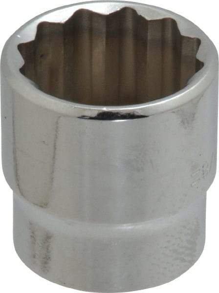 Blackhawk by Proto - 7/8", 3/8" Drive, Standard Hand Socket - 12 Points, 1-7/32" OAL, Chrome Finish - Best Tool & Supply