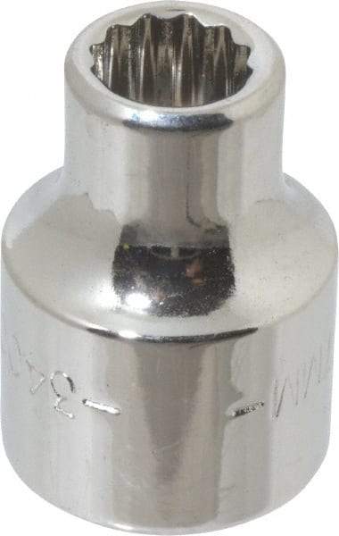 Blackhawk by Proto - 3/8" Drive, Standard Hand Socket - 12 Points, 57/64" OAL, Chrome Finish - Best Tool & Supply