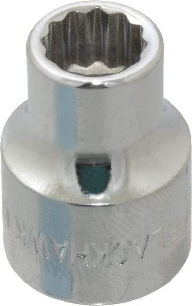 Blackhawk by Proto - 3/8" Drive, Standard Hand Socket - 12 Points, 57/64" OAL, Chrome Finish - Best Tool & Supply