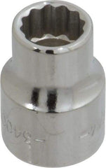 Blackhawk by Proto - 3/8" Drive, Standard Hand Socket - 12 Points, 57/64" OAL, Chrome Finish - Best Tool & Supply