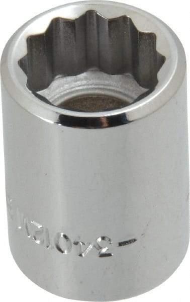 Blackhawk by Proto - 3/8" Drive, Standard Hand Socket - 12 Points, 1" OAL, Chrome Finish - Best Tool & Supply