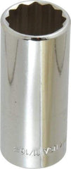 Blackhawk by Proto - 11/16", 3/8" Drive, Deep Hand Socket - 12 Points, 2-7/32" OAL, Chrome Finish - Best Tool & Supply