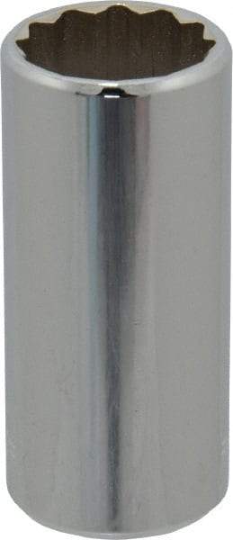 Blackhawk by Proto - 3/4", 3/8" Drive, Deep Hand Socket - 12 Points, 2-15/64" OAL, Chrome Finish - Best Tool & Supply