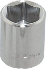 Blackhawk by Proto - 3/8" Drive, Standard Hand Socket - 6 Points, 1" OAL, Chrome Finish - Best Tool & Supply