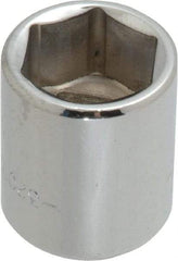 Blackhawk by Proto - 3/8" Drive, Standard Hand Socket - 6 Points, 1" OAL, Chrome Finish - Best Tool & Supply