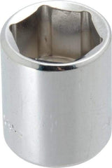 Blackhawk by Proto - 3/8" Drive, Standard Hand Socket - 6 Points, 1" OAL, Chrome Finish - Best Tool & Supply