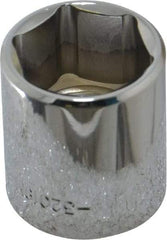 Blackhawk by Proto - 3/8" Drive, Standard Hand Socket - 6 Points, 1-7/64" OAL, Chrome Finish - Best Tool & Supply