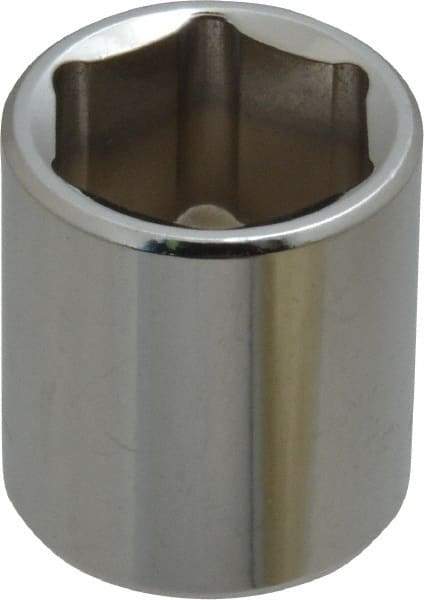 Blackhawk by Proto - 3/8" Drive, Standard Hand Socket - 6 Points, 1-13/64" OAL, Chrome Finish - Best Tool & Supply