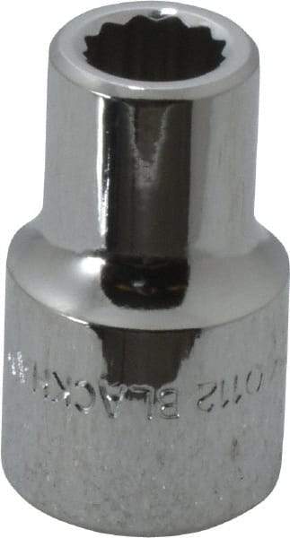 Blackhawk by Proto - 3/8", 1/2" Drive, Standard Hand Socket - 12 Points, 1-1/2" OAL, Chrome Finish - Best Tool & Supply