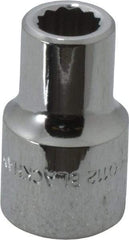 Blackhawk by Proto - 3/8", 1/2" Drive, Standard Hand Socket - 12 Points, 1-1/2" OAL, Chrome Finish - Best Tool & Supply