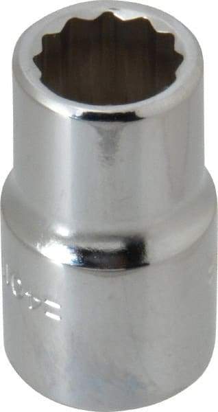 Blackhawk by Proto - 1/2", 1/2" Drive, Standard Hand Socket - 12 Points, 1-1/2" OAL, Chrome Finish - Best Tool & Supply