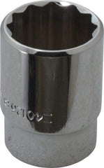 Blackhawk by Proto - 13/16", 1/2" Drive, Standard Hand Socket - 12 Points, 1-1/2" OAL, Chrome Finish - Best Tool & Supply