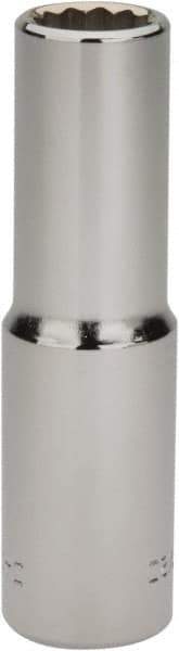 Blackhawk by Proto - 1/2", 1/2" Drive, Deep Hand Socket - 12 Points, 3-1/8" OAL, Chrome Finish - Best Tool & Supply