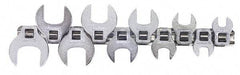 Blackhawk by Proto - 10 Piece 3/8" Drive Open End Crowfoot Wrench Set - 3/8 to 1", with Clip Rail - Best Tool & Supply