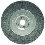4" Diameter - 3/8-1/2" Arbor Hole - Crimped Stainless Straight Wheel - Best Tool & Supply