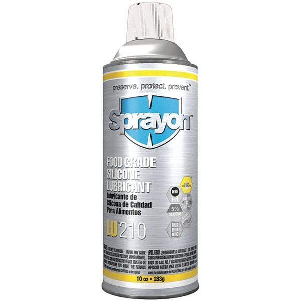 Sprayon - 12 oz Aerosol Silicone Penetrant/Lubricant - Clear, -40°F to 450°F, Food Grade - Best Tool & Supply