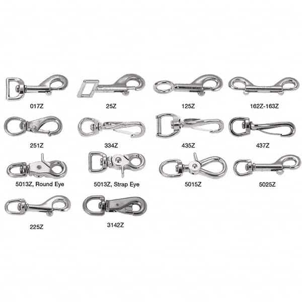 Campbell - Snaps Type: Swiveling, Round Eye Bolt Snap Overall Length (Inch): 3-1/2 - Best Tool & Supply