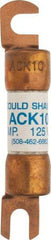 Ferraz Shawmut - 10 Amp Time Delay Round Forklift & Truck Fuse - 125VAC, 125VDC, 3.07" Long x 0.5" Wide, Bussman ACK10, Ferraz Shawmut ACK10 - Best Tool & Supply