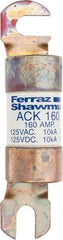 Ferraz Shawmut - 160 Amp Time Delay Round Forklift & Truck Fuse - 125VAC, 125VDC, 4.72" Long x 1" Wide, Bussman ACK160, Ferraz Shawmut ACK160 - Best Tool & Supply