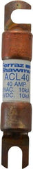 Ferraz Shawmut - 40 Amp General Purpose Round Forklift & Truck Fuse - 125VAC, 125VDC, 3.07" Long x 0.5" Wide, Bussman ACL40, Ferraz Shawmut ACL40 - Best Tool & Supply