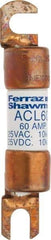 Ferraz Shawmut - 60 Amp General Purpose Round Forklift & Truck Fuse - 125VAC, 125VDC, 3.07" Long x 0.5" Wide, Bussman ACL60, Ferraz Shawmut ACL60 - Best Tool & Supply