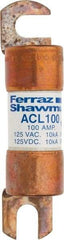 Ferraz Shawmut - 100 Amp General Purpose Round Forklift & Truck Fuse - 125VAC, 125VDC, 3.49" Long x 0.75" Wide, Bussman ACL100, Ferraz Shawmut ACL100 - Best Tool & Supply