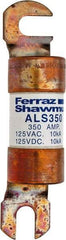 Ferraz Shawmut - 350 Amp General Purpose Round Forklift & Truck Fuse - 125VAC, 125VDC, 4.71" Long x 1" Wide, Bussman ALS350, Ferraz Shawmut ALS350 - Best Tool & Supply