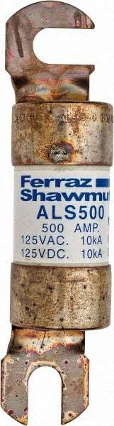 Ferraz Shawmut - 500 Amp General Purpose Round Forklift & Truck Fuse - 125VAC, 125VDC, 4.71" Long x 1" Wide, Bussman ALS500, Ferraz Shawmut ALS500 - Best Tool & Supply