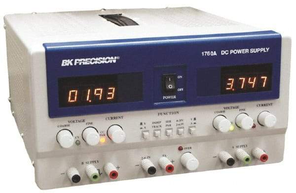 B&K Precision - 165 Watt, 4 Amp, 0 to 24 VDC, 5 VDC Output, Power Supply - 3 Outputs, 11-3/4 Inch Wide x 10.975 Inch Deep x 5-1/2 Inch High, 32 to 104°F, 2 Analog - Best Tool & Supply