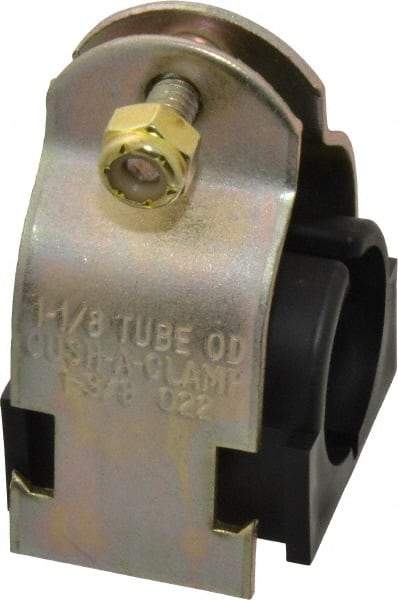 ZSI - 1-1/8" Pipe, Tube Clamp with Cushion - Dichromate - Best Tool & Supply