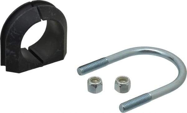 ZSI - 1-1/2" Pipe, Steel U Bolt Clamp with Cushion - Electro Galvanized, 3/4" Panel Thickness - Best Tool & Supply