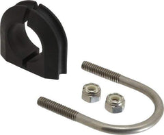 ZSI - 3/4" Pipe, Grade 316 Stainless Steel U Bolt Clamp with Cushion - 1/2" Panel Thickness - Best Tool & Supply