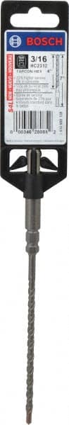 Bosch - 3/16" Diam, SDS-Plus Shank, Carbide-Tipped Rotary & Hammer Drill Bit - Best Tool & Supply