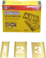 C.H. Hanson - 15 Piece, 1 Inch Character Size, Brass Stencil - Contains Figure Set - Best Tool & Supply