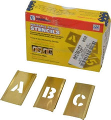 C.H. Hanson - 33 Piece, 3/4 Inch Character Size, Brass Stencil - Contains Letter Set - Best Tool & Supply