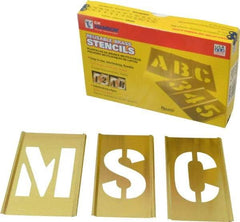 C.H. Hanson - 33 Piece, 3 Inch Character Size, Brass Stencil - Contains Letter Set - Best Tool & Supply