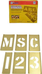 C.H. Hanson - 92 Piece, 2-1/2 Inch Character Size, Brass Stencil - Contains Three A Fonts - Best Tool & Supply