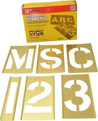 C.H. Hanson - 92 Piece, 5 Inch Character Size, Brass Stencil - Contains Three A Fonts - Best Tool & Supply