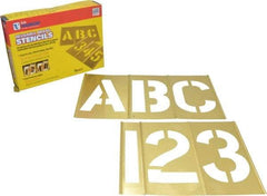 C.H. Hanson - 45 Piece, 5 Inch Character Size, Brass Stencil - Best Tool & Supply