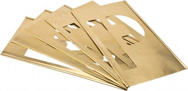 C.H. Hanson - 33 Piece, 8 Inch Character Size, Brass Stencil - Contains Letters - Best Tool & Supply