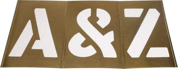 C.H. Hanson - 33 Piece, 12 Inch Character Size, Brass Stencil - Contains Letters - Best Tool & Supply