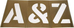 C.H. Hanson - 33 Piece, 12 Inch Character Size, Brass Stencil - Contains Letters - Best Tool & Supply