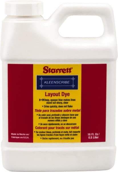 Starrett - Blue Layout Fluid - 16 Ounce Can - Best Tool & Supply