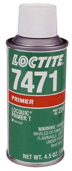 Loctite - 4.5 Fluid Ounce Aerosol, Amber, Liquid Primer - Series 7471, Hand Tool Removal - Best Tool & Supply