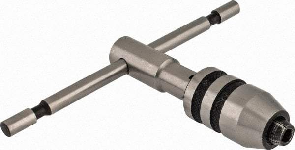 Interstate - 1/4 to 1/2" Tap Capacity, T Handle Tap Wrench - 3-35/64" Overall Length - Best Tool & Supply