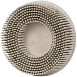 3M - 3" 120 Grit Ceramic Tapered Disc Brush - Fine Grade, Type R Quick Change Connector, 5/8" Trim Length - Best Tool & Supply