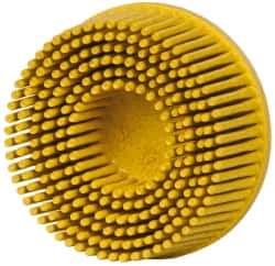 3M - 2" 80 Grit Ceramic Tapered Disc Brush - Medium Grade, Type R Quick Change Connector, 5/8" Trim Length - Best Tool & Supply