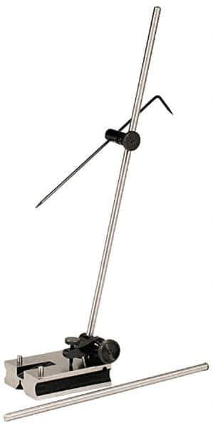 Value Collection - 2 Spindle, 12 and 18 Inch Spindle Length, Surface Gage - 3-1/4 Inch Long x 2-1/2 Inch Wide Base, 1-1/8 Inch Overall Height - Best Tool & Supply