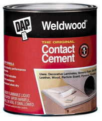 DAP - 1 Gal Can Tan Contact Adhesive - 15 min Working Time, Bonds to Cardboard, Concrete, Metal, Paper, Particle Board, Rubber & Wood - Best Tool & Supply