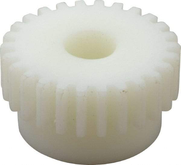 Poly Hi Solidur - 16 Pitch, 1-5/8" Pitch Diam, 1-3/4" OD, 26 Tooth Spur Gear - 1/2" Face Width, 1/2" Bore Diam, 1-7/16" Hub Diam, 14.5° Pressure Angle, Nylon - Best Tool & Supply